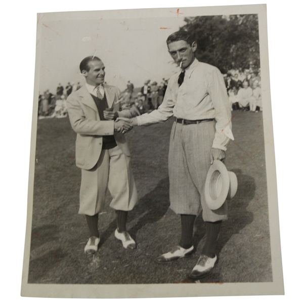 Tommy Armour Being Congratulated by Harry Cooper June 23, 1927 Wire Photo