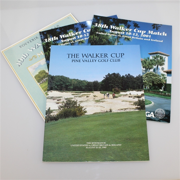 Four Walker Cup Programs - 1985, 2001(x2), 2005