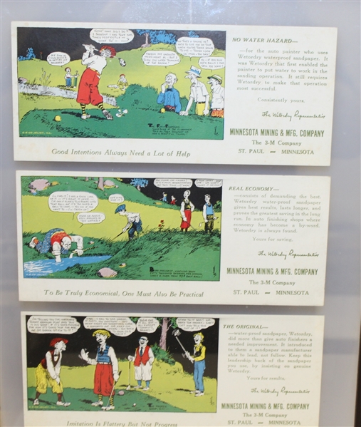 Six Golf Comics - The 3-M Company - Framed