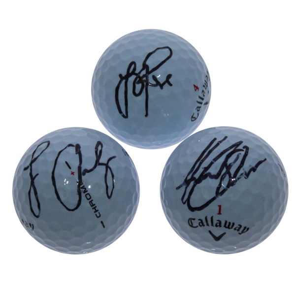 Justin Rose, Louie Oosthuizen, & Henrik Stenson Signed Golf Balls JSA ALOA
