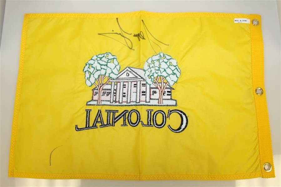 Sergio Garcia Signed (2001) Colonial Embroidered Flag JSA ALOA