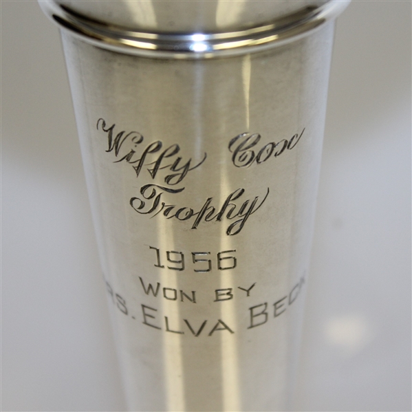 1956 Wiffy Cox Sterling Silver Trophy Won by Mrs. Elva Beck