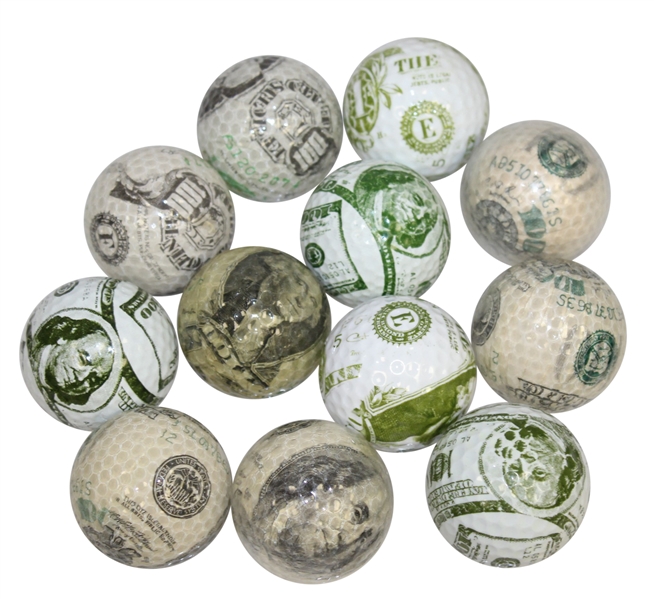 One Dozen 'Money' Logo Golf Balls - Multiple Styles