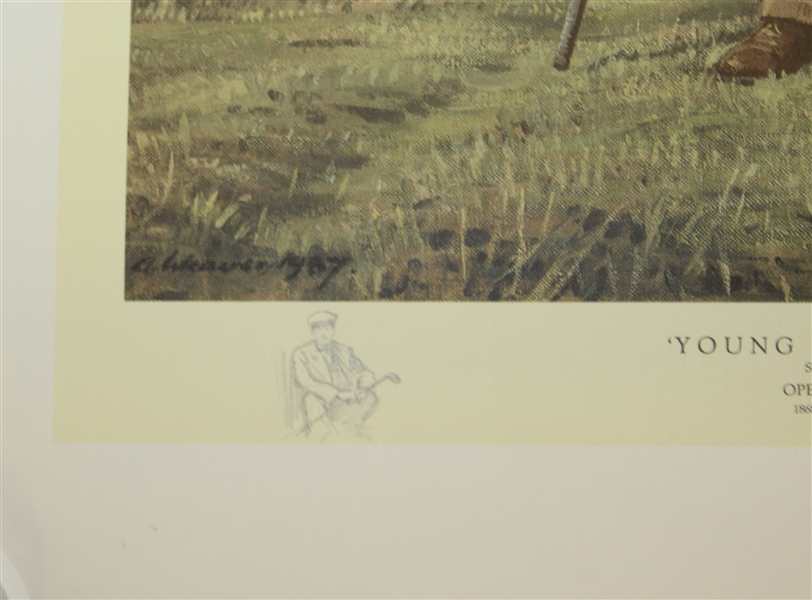 Young Tom Morris Print Signed by Artist Arthur Weaver Ltd Ed #222/350 JSA ALOA