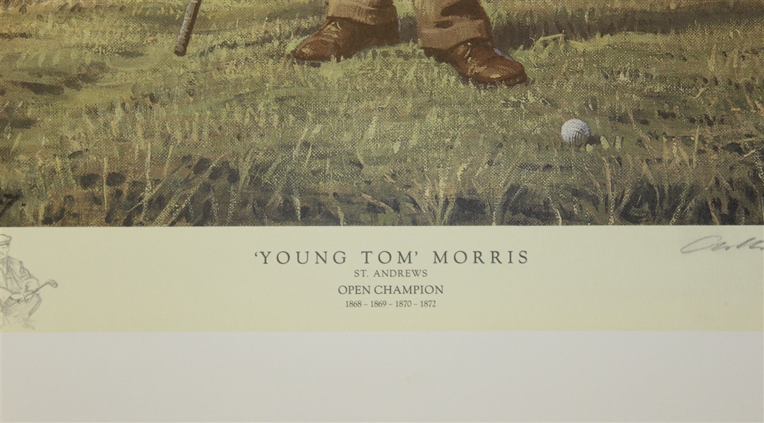 Young Tom Morris Print Signed by Artist Arthur Weaver Ltd Ed #222/350 JSA ALOA