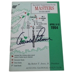 Arnold Palmer Signed 1964 Masters Spectator Guide - Arnies Final Major Win JSA ALOA