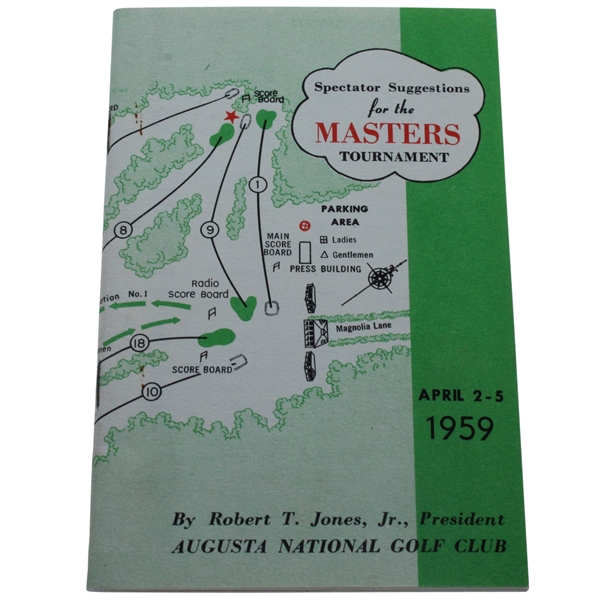 1959 Masters Spectators Guide - Art Wall Jr Win