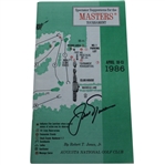 Jack Nicklaus Signed 1986 Masters Spectator Guide - Jacks Final Major Win JSA ALOA