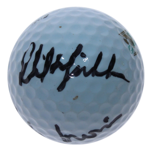 Phil Mickelson & Hale Irwin Dual Signed President's Cup Logo Golf Ball FULL JSA #Z51476