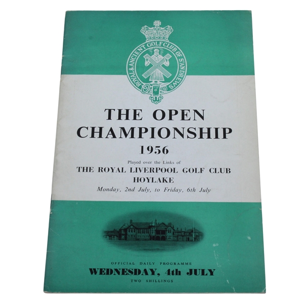 1956 Open Championship at Hoylake Program - Wednesday - Peter Thomson Winner