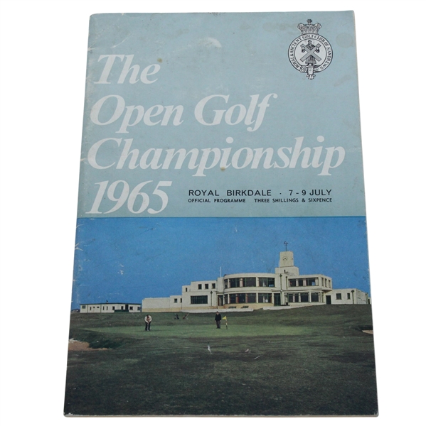 1965 Open Championship at Royal Birkdale Program - Peter Thomson Winner