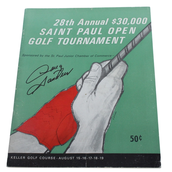 Doug Sanders Signed 1962 St. Paul Open Tournament Program JSA ALOA