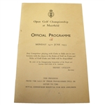 1935 Open Championship at Muirfield Monday Program - Alf Perry Win