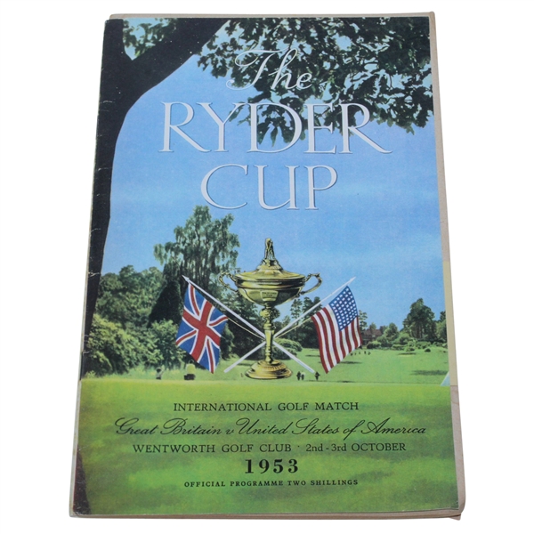 1953 Ryder Cup at Wentworh Golf Club Program - US Wins 6 1/2 - 5 1/2