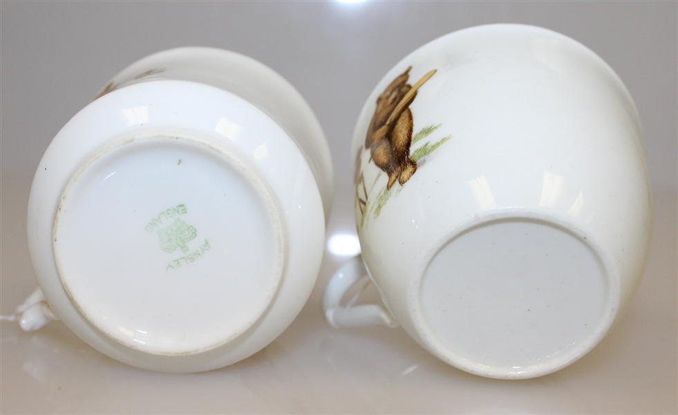 Golfing Bears Tea Pot, Two Cups, and Two Saucers