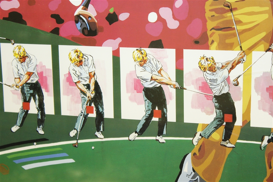 Ltd Ed Jack Nicklaus Golf Sequence Art Work - #138/1000 Signed by Artist - Framed 