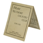1930s Miami Biltmore CC Scorecard Signed by Helen Hicks, O Hill, Georgia Coleman (Tough Sig) JSA ALOA