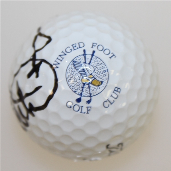 Ian Poulter Signed Winged Foot Golf Club Logo Golf Ball JSA ALOA
