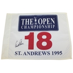 Arnold Palmer Signed 1995 Open Championship at St. Andrews Flag JSA ALOA