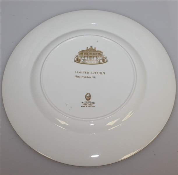 Augusta National Clubhouse Wedgwood Bone China Ltd Ed Plate #111 - Gifted to Bobby Jones' Son Robert Tyre III