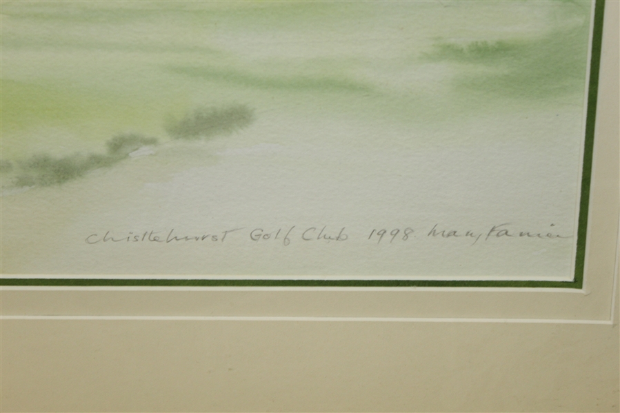 Chistlehurst GC Original Watercolor by Mary Fanier - Circa 1998 - Framed