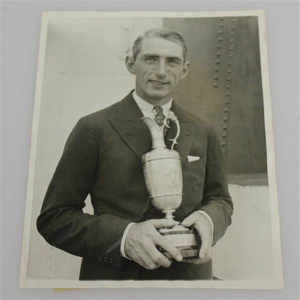 1931 Tommy Armour Wire Photo with Claret Jug after Open Win - June 12