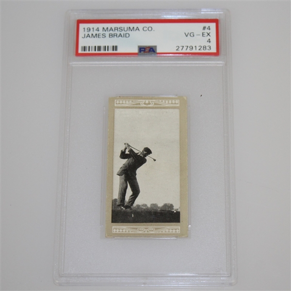 1914 James Braid Marsuma Co. Cigarette Golf Card #4 - PSA#27791283