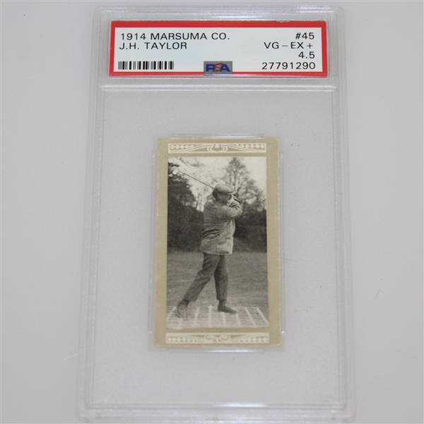 1914 J.H. Taylor Marsuma Co. Cigarette Golf Card #45 - PSA#27791290