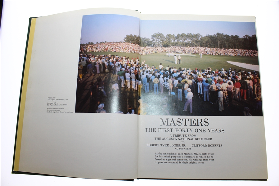 Masters: The First Forty One Years Intitial Annual Book