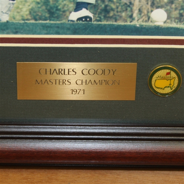 Charles Coody Signed Masters Shot Display with Notation - Framed JSA ALOA
