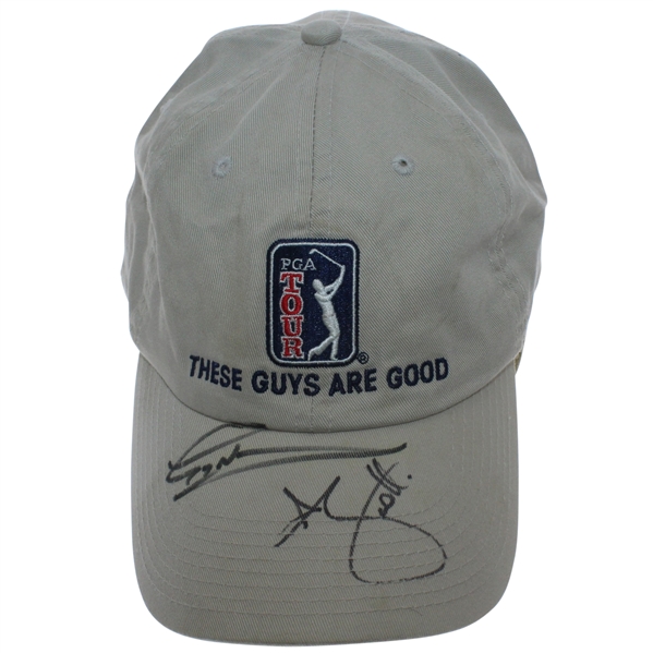Adam Scott and Greg Norman Signed PGA Tour Hat JSA ALOA
