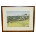 H Oakley Original Golf Scene Watercolor - Framed