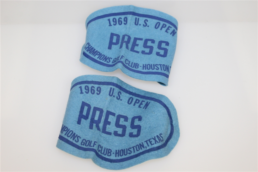 1964, 1969(x2), & 1974(x2) US Open Championship Press Arm Bands