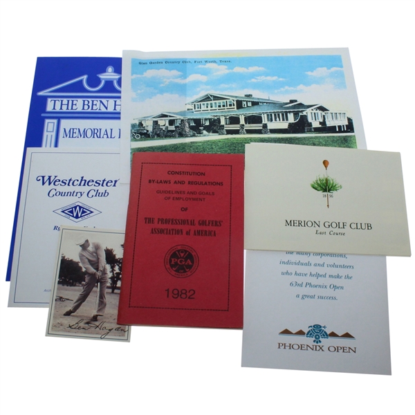  Ben Hogan's Personal Assorted Items - Scorecards, Programs, Booklets