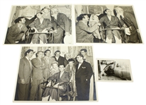 Three Original Photos of Ben Hogan After His Accident with Walker, Photo of Car Wreck, and El Paso Photo Receipt