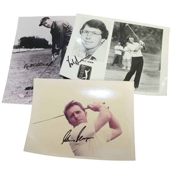 Gary Player, Art Wall, & Hale Irwin Signed Photographs JSA ALOA