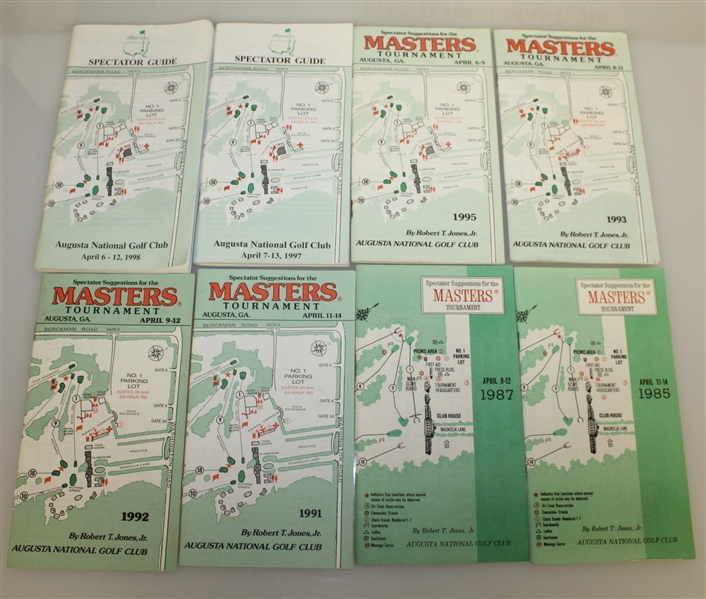 Twenty-Three Masters Spectator Guides - Various Years - 1977-2014