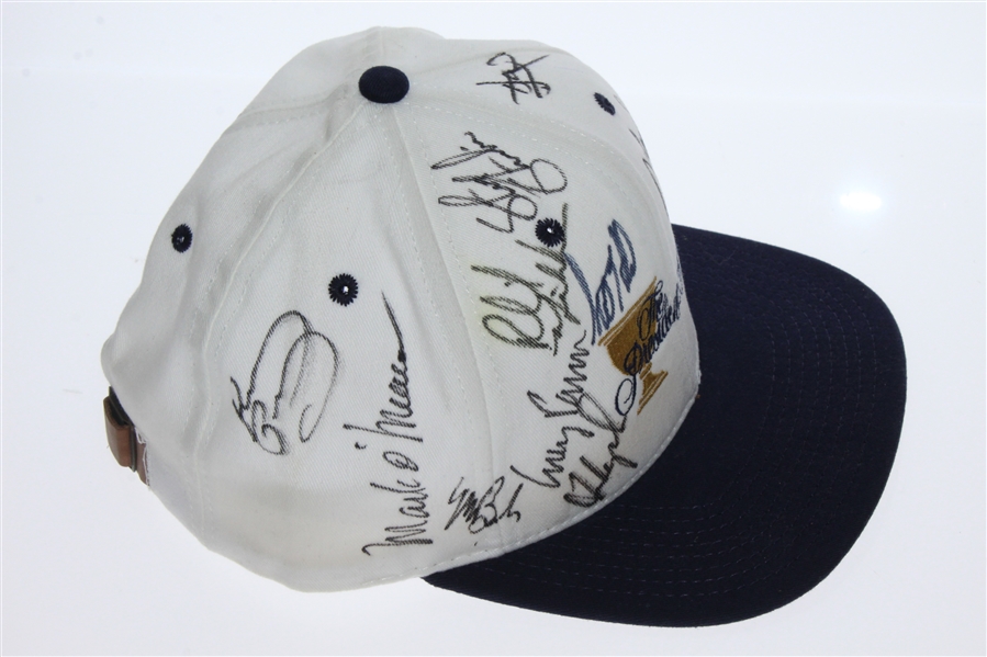 President's Cup USA Team (12) Signed Hat with Captain Arnold Palmer JSA #B84371