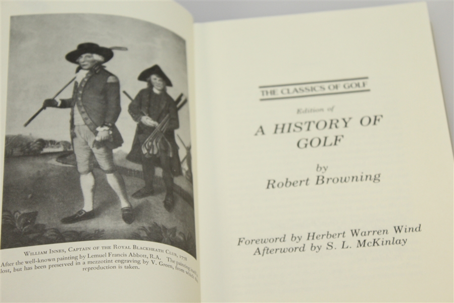 'A History of Golf: The Royal and Ancient Game' Book by Robert Browning - 1955