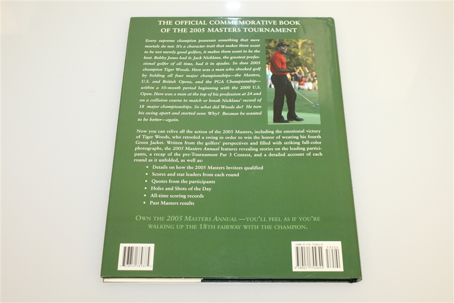 2005 Masters Tournament Annual Book - Tiger Woods Winner - Jack's Final Masters
