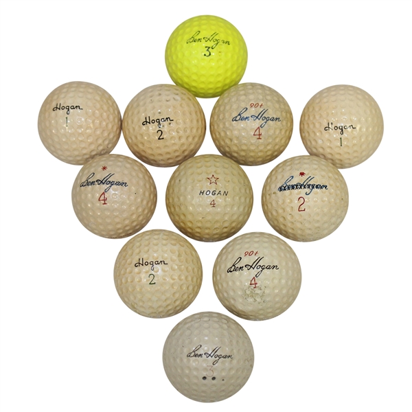 Eleven Various Ben Hogan Signature Model Golf Balls