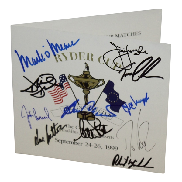 1999 Ryder Cup Official Scorecard Signed by Captain Crenshaw with 10 Others JSA ALOA