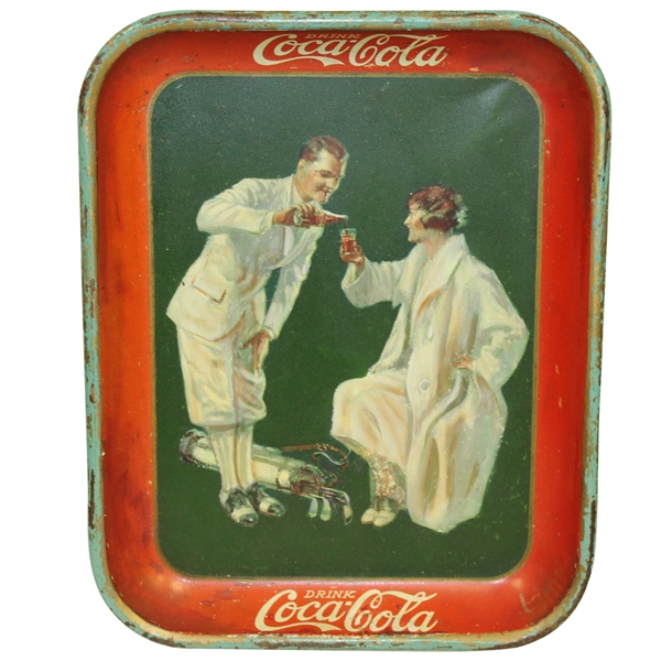 Original 1926 Coca-Cola Golf Tray - R. Wayne Perkins Collection