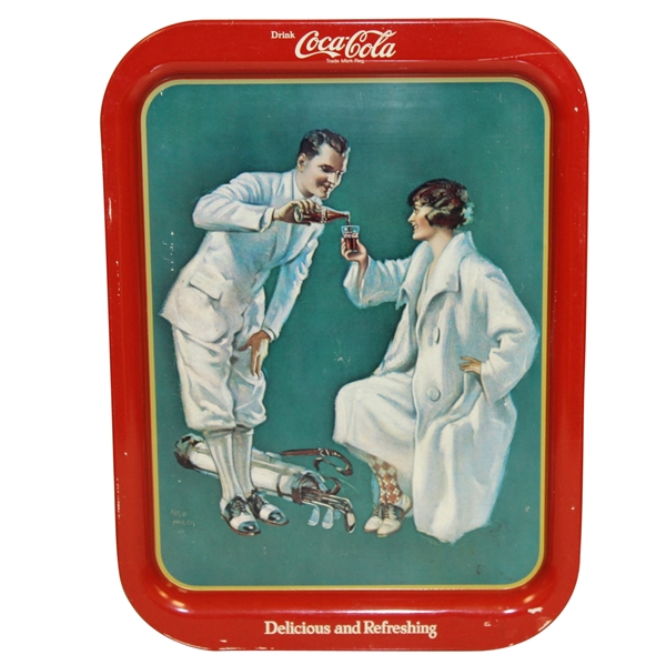 1973 Coca-Cola Golf Tray Commemorating Original - R. Wayne Perkins Collection