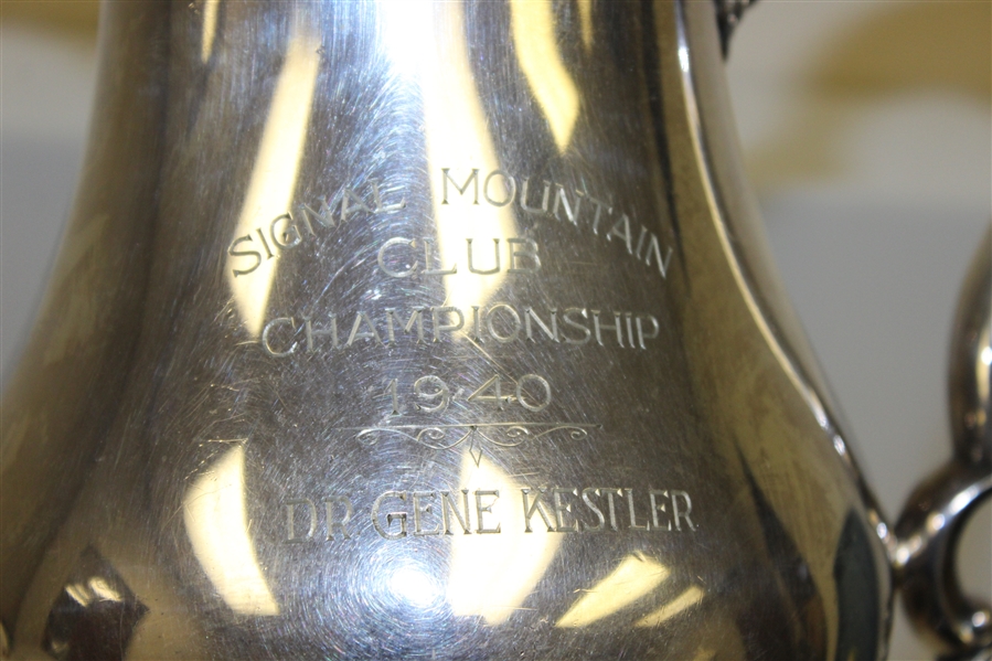 1940 Signal Mt Club International Silver Golf Pitcher Trophy - R. Wayne Perkins Collection
