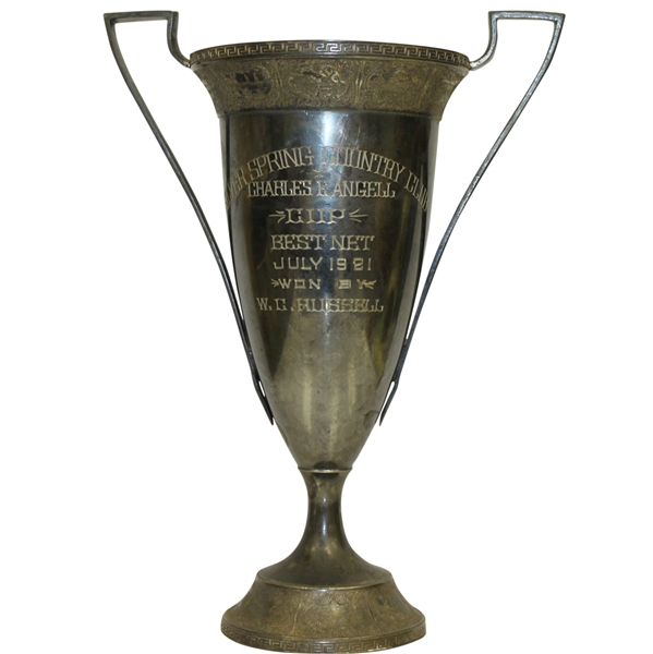 1921 Silver Springs Country Club Best Net Charles E. Angell Cup - W.C. Russell Winner
