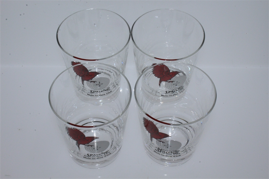Spalding Dot Hole-in-One Club Set of Four Glasses - Unused