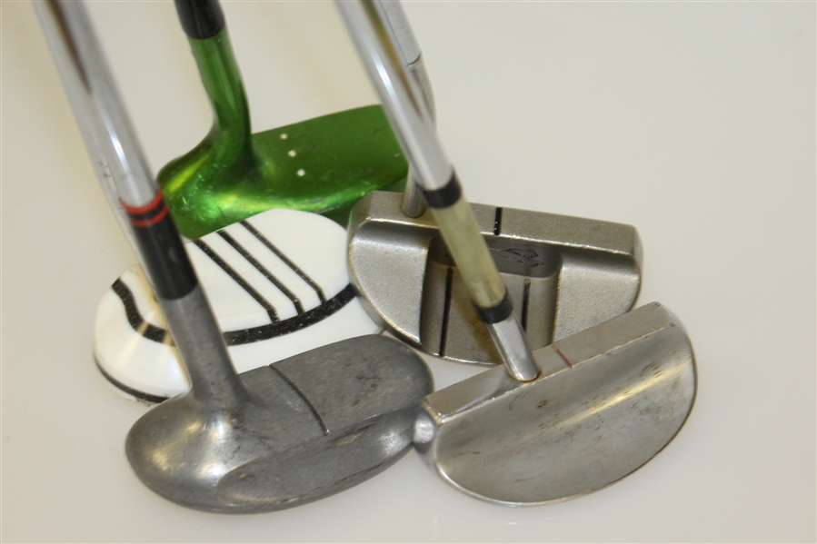 Group of Five Mallet Style Various Golf Clubs