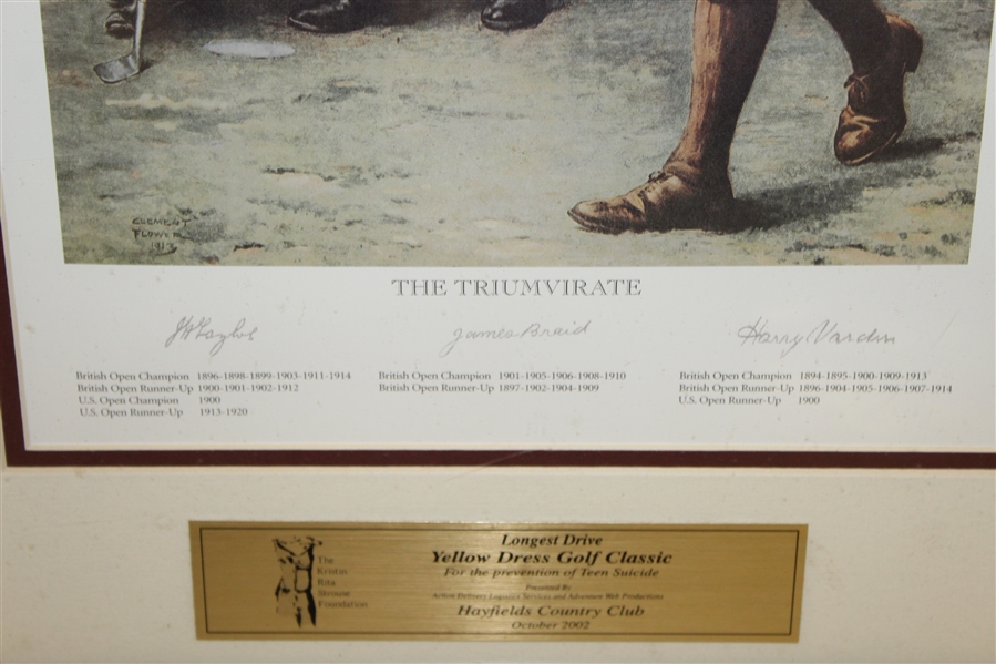 The Triumvirate - J.H. Taylor, James Braid, & Harry Vardon Print - Framed - Al Kelley Collection