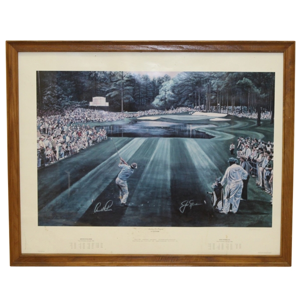 Arnold Palmer & Jack Nicklaus 'Sunday in Augusta' by Ted Hamlin Print - Framed - Al Kelley Collection